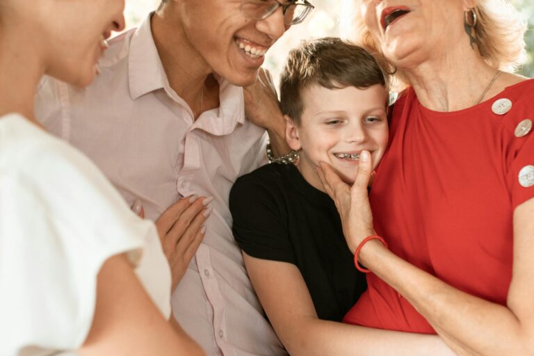 A heartwarming family moment showcasing love and togetherness across generations.